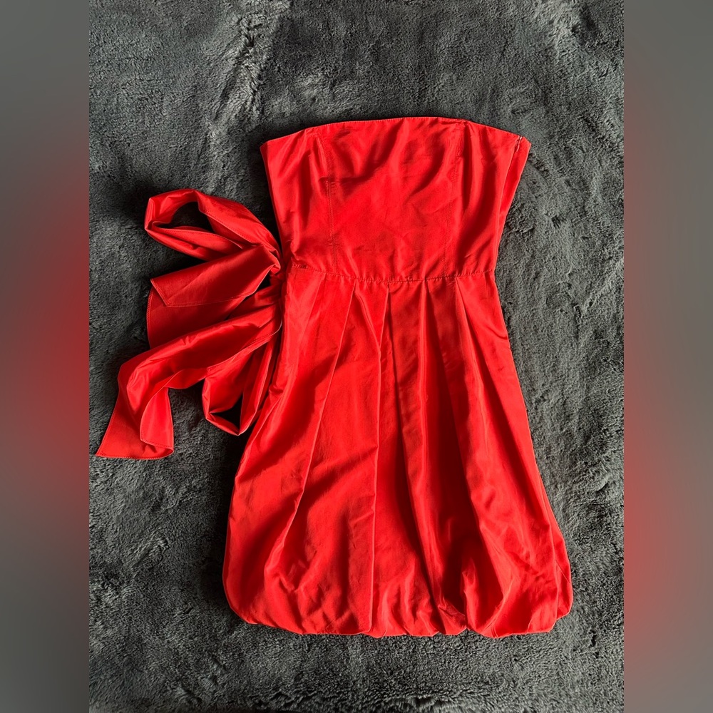Zara red cupcake dress with bow